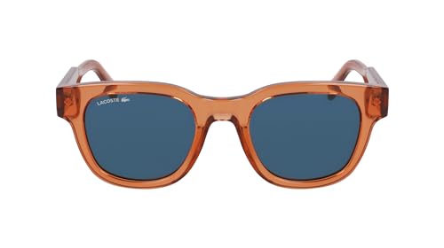 Lacoste Uniseks zonnebril voor volwassenen, L6023S/N - baksteen met solide blauwe glazen