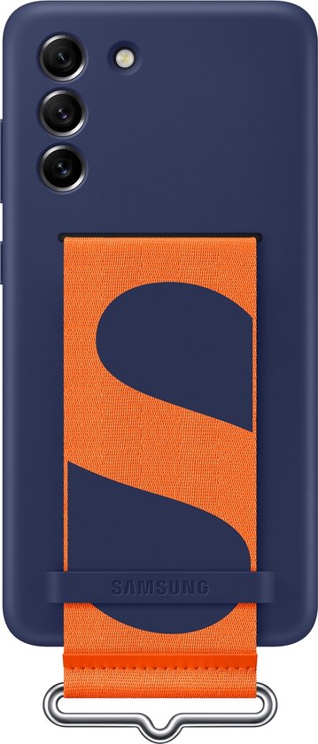 Siliconen Hoesje met Strap  - Samsung Galaxy S21 FE - Navy