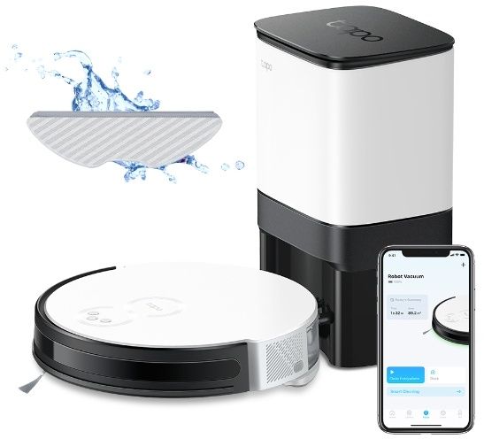 TP-Link Tapo RV10 Plus - Robotstofzuiger met dweilfunctie + leegstation - 4L stofzak