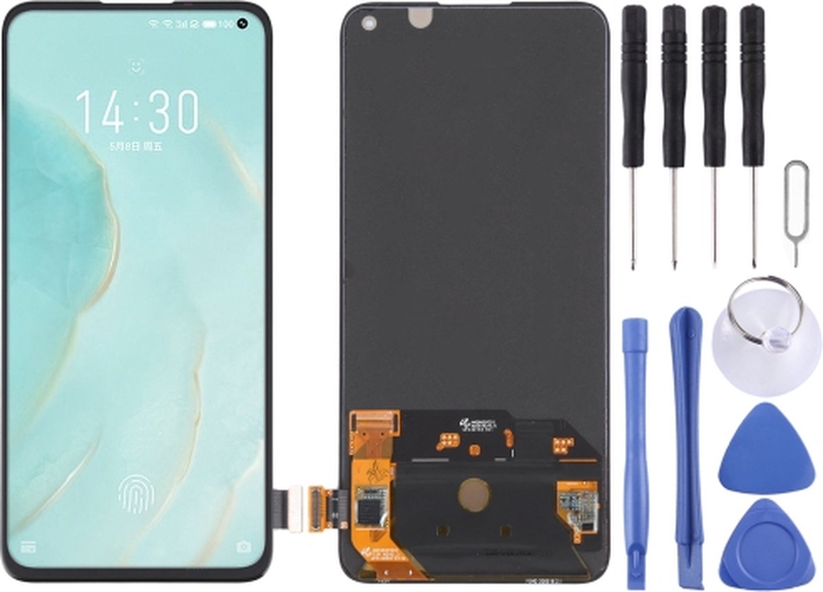 Origineel Super Amoled Materiaal LCD-scherm en Digitizer Volledige montage voor MEIZU 17 PRO / 17