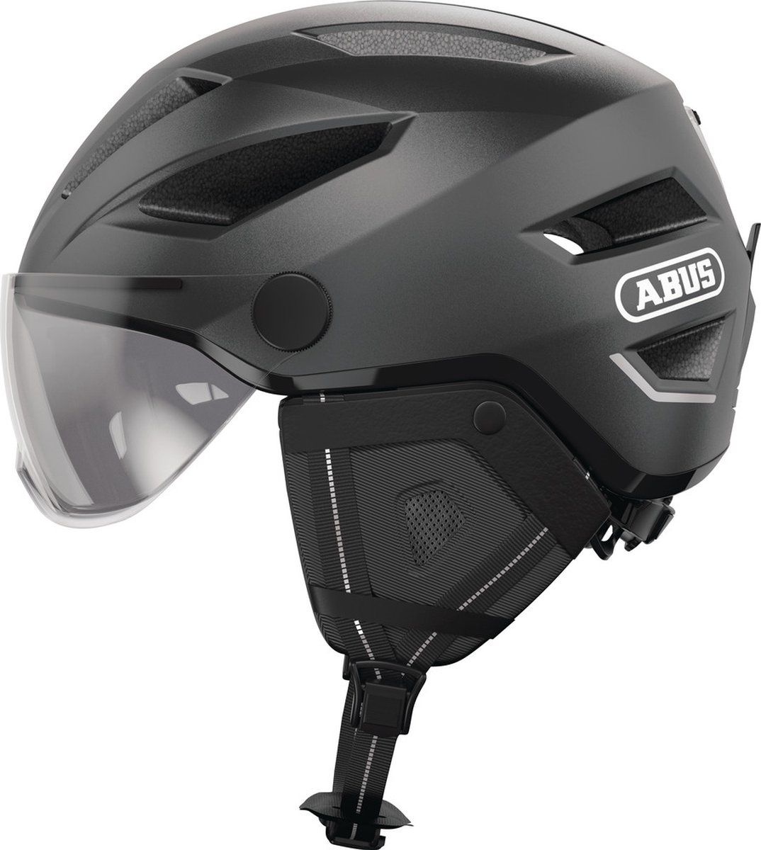 ABUS Pedelec 2.0 ACE Fietshelm – Titan – Maat L (56-62 cm) NTA gekeurd – Geschikt voor high speed e-bikes en snorfietsen