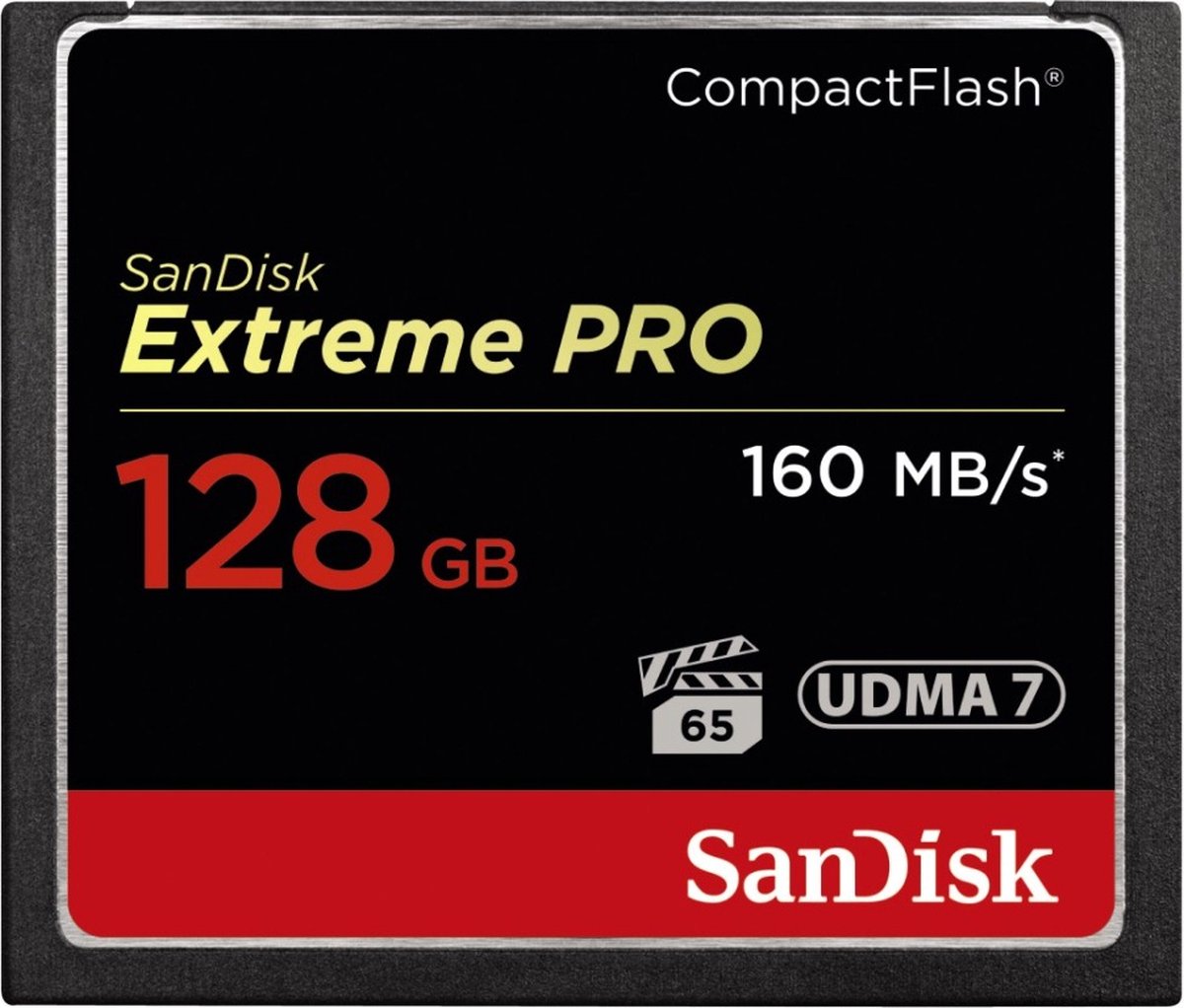 Sandisk CF geheugenkaart - 128GB - Extreme Pro