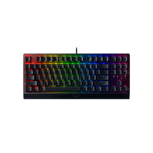 Razer BlackWidow V3 Tenkeyless Compact Mechanical Keyboard with Razer Chroma RGB - Fully Programmable Keys - Green Switch (Tactile & Clicky) - French Layout