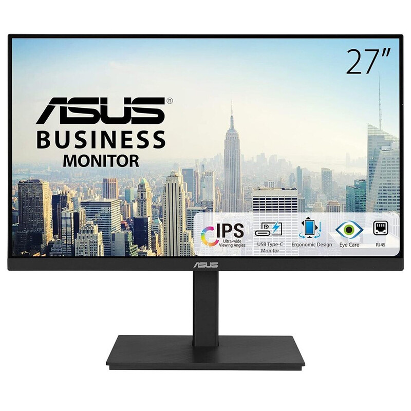Asus Business VA27ACFSN LCD-monitor Energielabel F (A - G) 68.6 cm (27 inch) 2560 x 1440 Pixel 16:9 5 ms HDMI, Hoofdtelefoonaansluiting, DisplayPort, USB-A,
