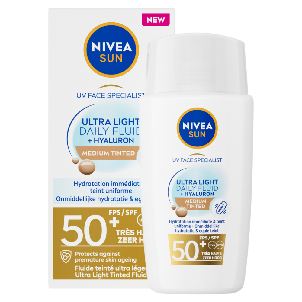 Nivea Sun UV Face Specialist Ultra Light Daily Fluid Medium Tinted SPF 50+ 40 ml