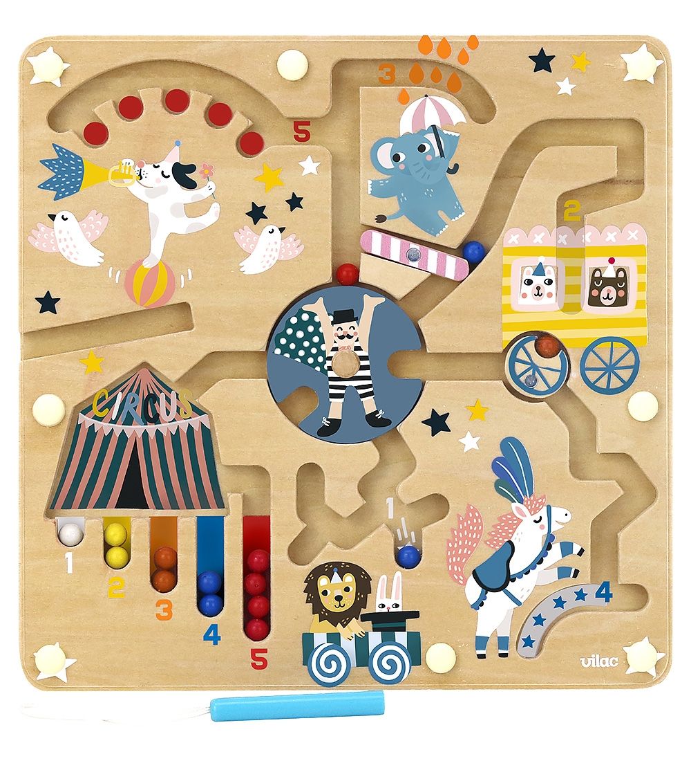Vilac Activiteitenspeelgoed - Hout - Circus - Vilac - OneSize - Activiteitenspeelgoed