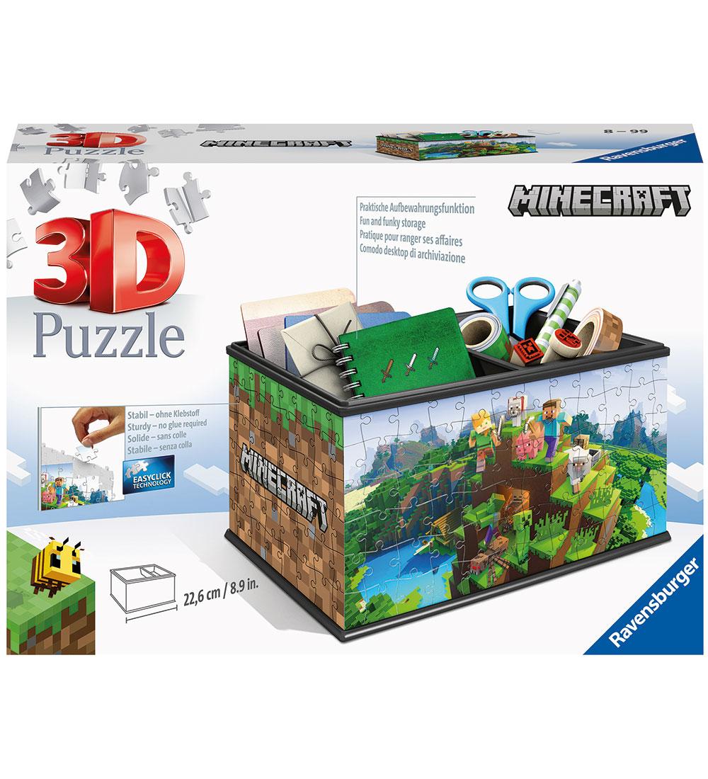 Ravensburger Puzzel - 3D Treasure Box - 108 Bakstenen - Minecra - Ravensburger - OneSize - Puzzel
