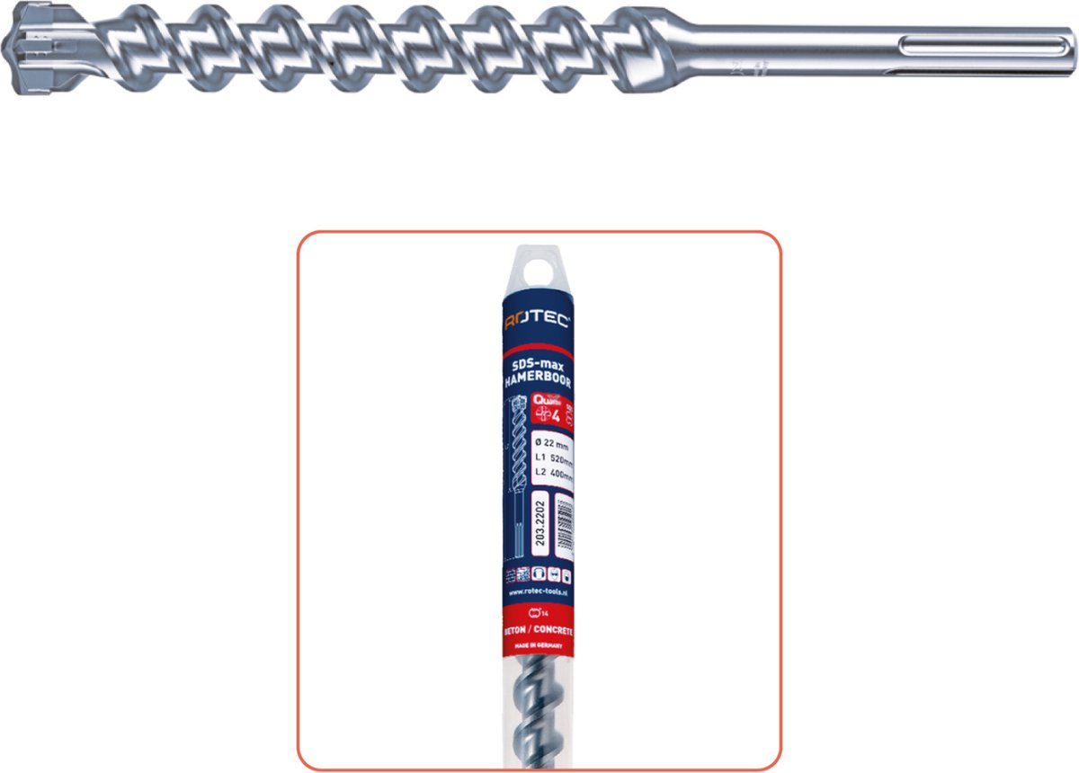 Rotec Hamerboren SDS-MAX 'Zentro' 37,0x250/370 mm - 2033701
