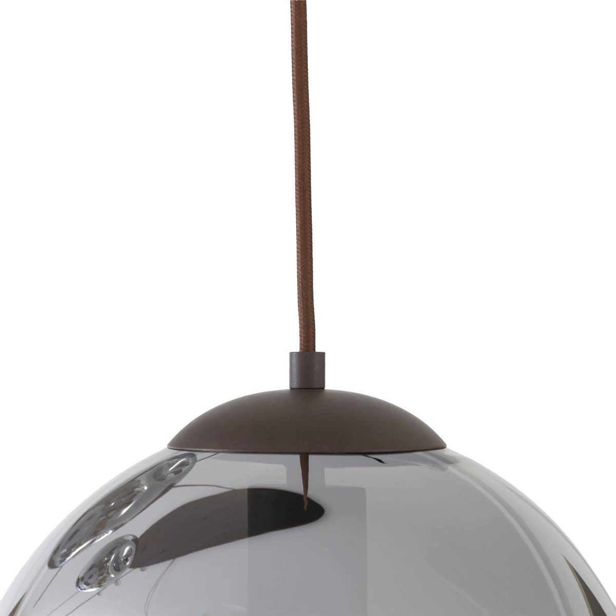 Lindby - Valentina 5 Oval Hanglamp Smoked Grey/Coffee