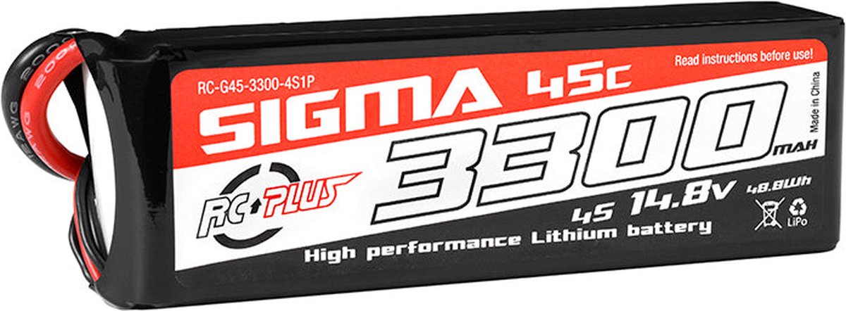 RC Plus Lipo 45c 14,8 volt 3300mah met XT60 stekker