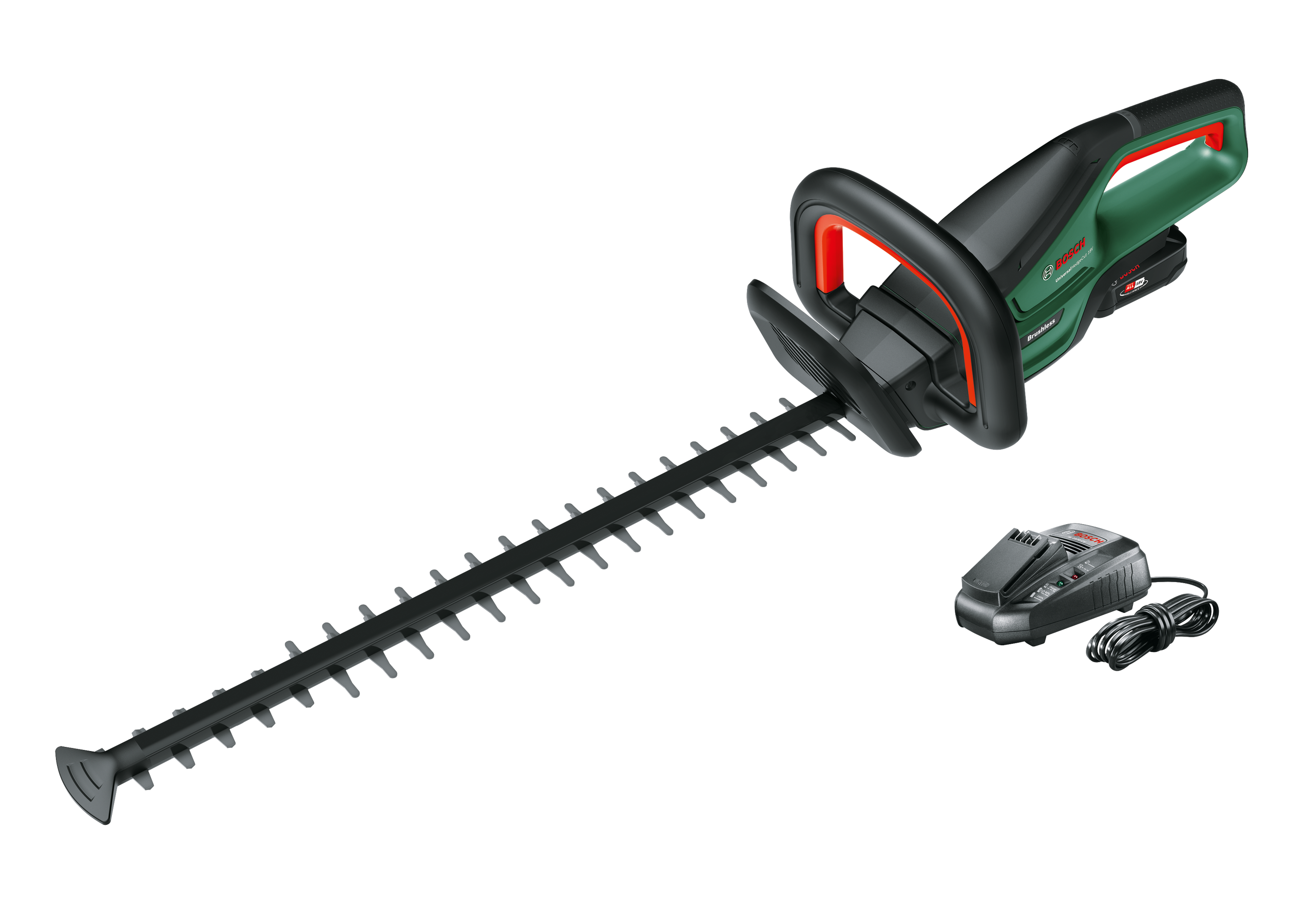 Bosch Groen UniversalHedgeCut 18V-55 | Heggenschaar 55 cm | 2,5 Ah accu + Snellader | In doos - 0600849J01