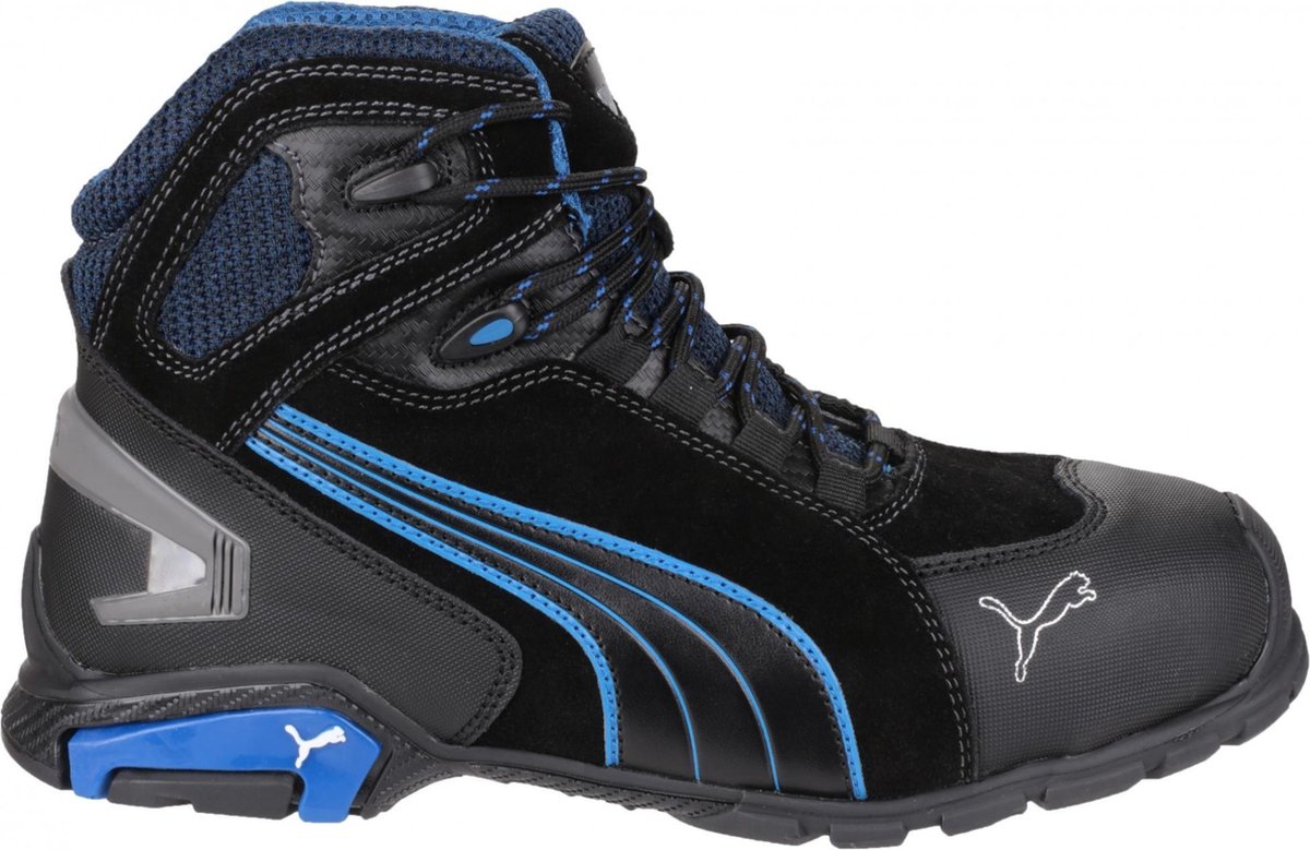 Puma Veiligheidslaars | maat 47 zwart/blauw | S3 SRC EN ISO 20345 | velours | 1 stuk - 63.225.0-47 63.225.0-47