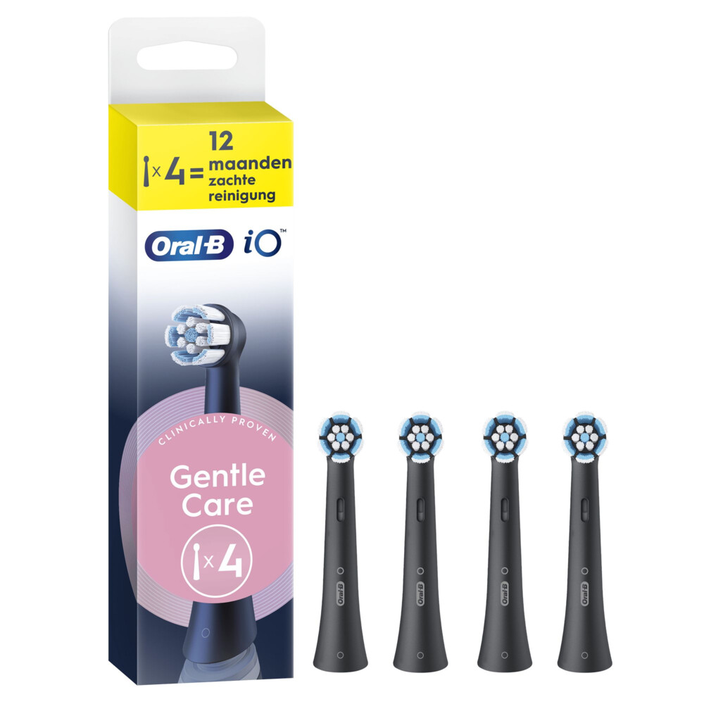 6x Oral-B Opzetborstels iO Gentle Care Zwart 4 stuks