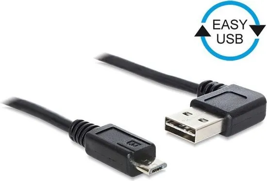 Delock - USB 2.0 A Male naar USB 2.0 Micro Male - 1 m