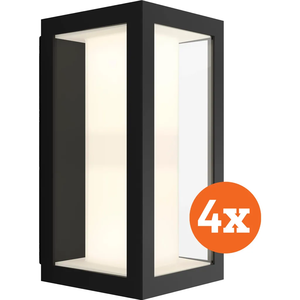 Philips Hue Impress Wandlamp Smal Buiten 4-Pack