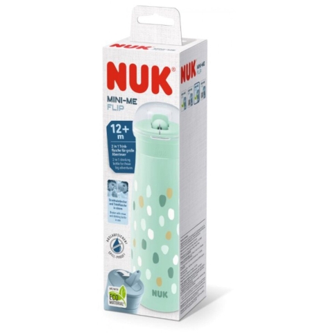 Nuk Drinkfles m. Rietje - Mini-Me Flip - 500 ml - Plastic - Mint - Nuk - OneSize - Drinkfles