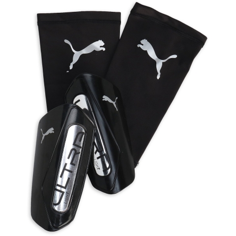 Puma Scheenbeschermers - ULTRA Light - Zwart/Zilver - Puma - S - Small - Scheenbeschermers