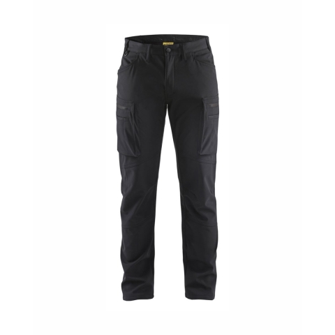 Blåkläder Softshell service werkbroek 14772513 | Zwart | Maat 56 - 7330509775042