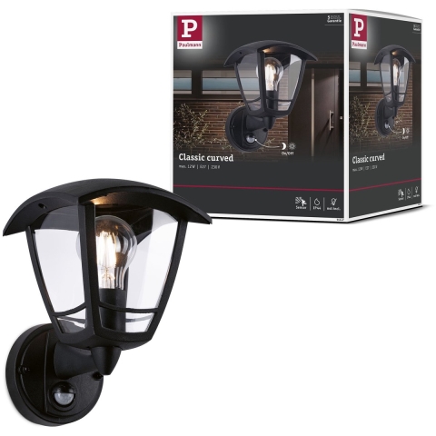Paulmann 94647 LED-buitenlamp met bewegingsmelder (wand) E27 Zwart