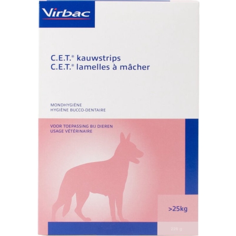 C.E.T. kauwstrips hond meer dan 25 kg - doos 226 gr.