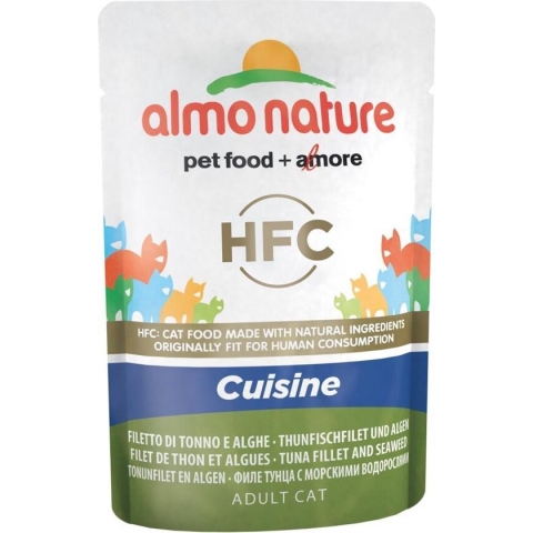 Almo Nature HFC Kat Classic Pouch Tonijnfilet - Algen 55 gr