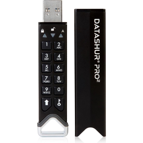 iStorage datAshur Pro2 USB-stick 128 GB Zwart IS-FL-DP2-256-128 USB-A 3.2 Gen 1