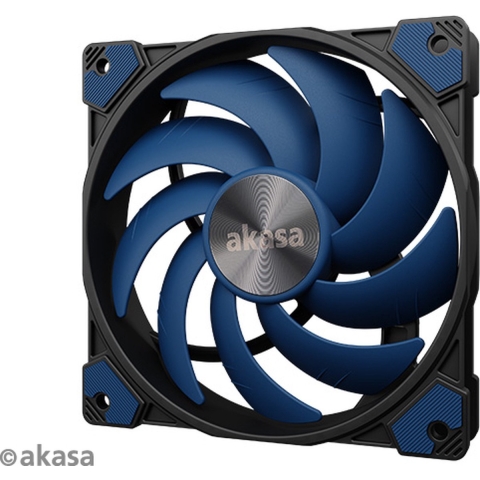 Akasa ALUCIA SC Computer behuizing, Processor Ventilator 14 cm Zwart, Blauw 1 stuk(s)