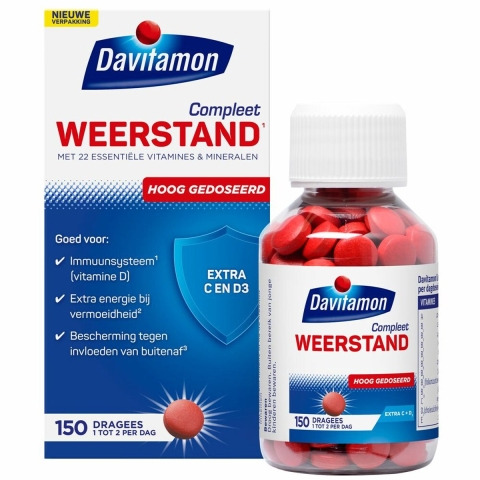 Gratis Verzending: 4x Davitamon Compleet Weerstand Hoog Gedoseerd 150 stuks