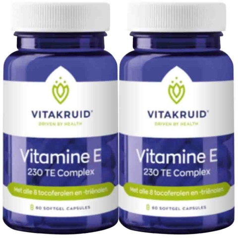 Gratis Verzending: 2x Vitakruid Vitamine E 230 TE Complex 60 capsules