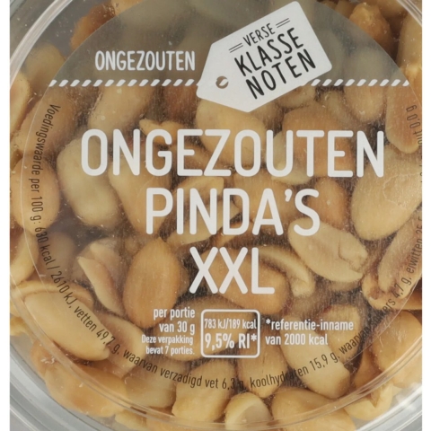 9x Verse Klassenoten Pinda's XXL Ongezouten 210 gr