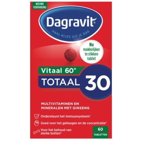 Gratis Verzending: 2x Dagravit Vitaal 60+ Multivitaminen 60 tabletten