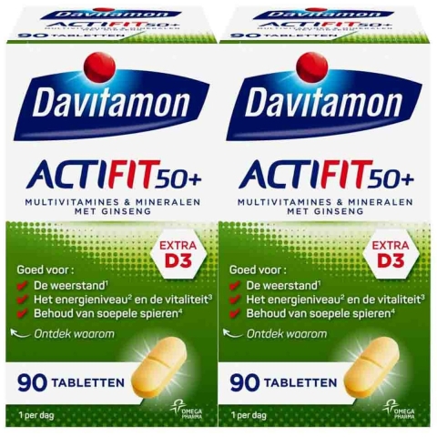 Gratis Verzending: 2x Davitamon Actifit 50+ 90 tabletten