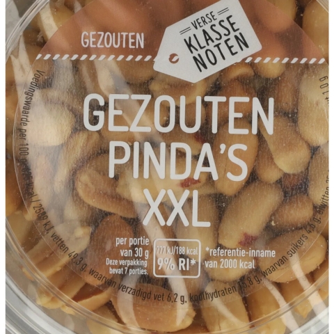 9x Verse Klassenoten Pinda's XXL Gezouten 210 gr