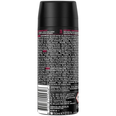 3x Axe Deodorant Bodyspray Cherry Fizz 150 ml