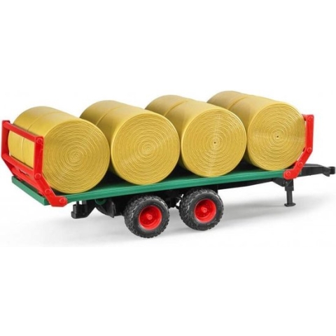 Bruder - Balentransporter met 8 ronde hooibalen (2220)