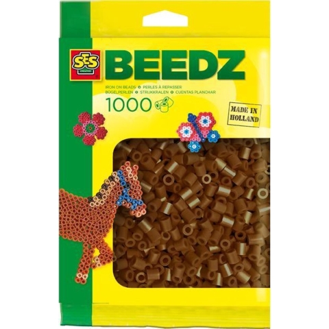 SES Beedz - Strijkkralen - Donkerbruin - 1000 stuks - PVC vrij