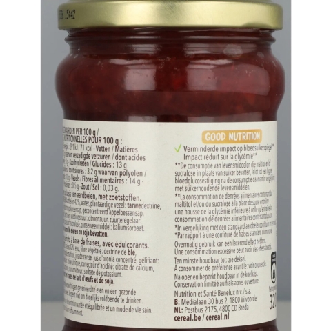 4x Céréal Jam Aardbeien 320 gr