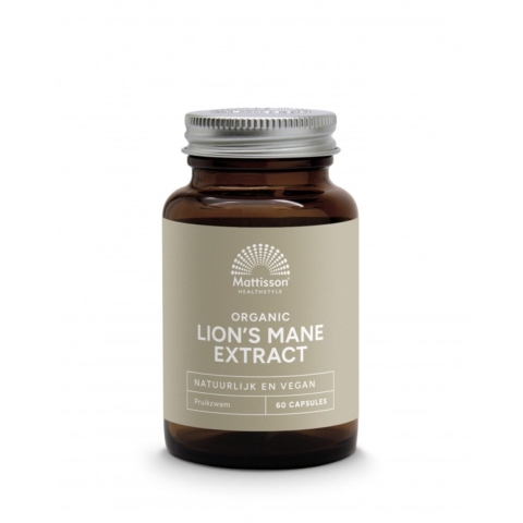 Gratis Verzending: 2x Mattisson Biologische Lion's Mane Extract 500mg 60 capsules