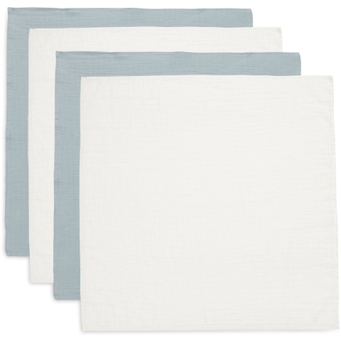 Multidoek Jollein Hydrofiel 70x70 Sea Green/Ivory 4-pack