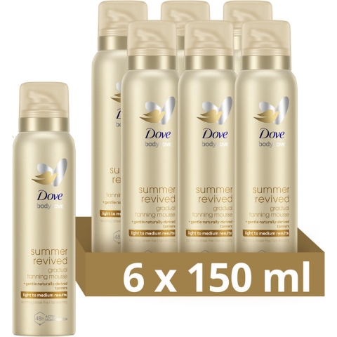 6x Dove Bodymousse DermaSpa Medium-Dark 150 ml