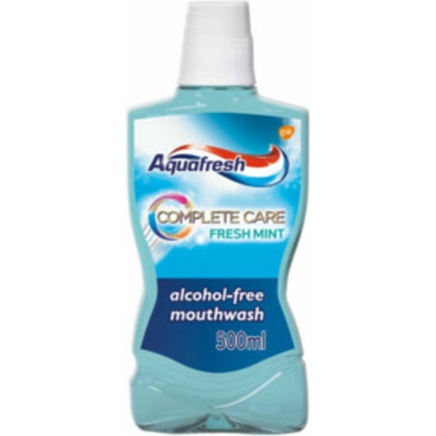 4x Aquafresh Mondwater Complete Care Fresh Mint 500 ml