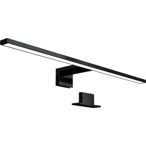 B.K.Licht - LED Spiegellamp - 600mm - 8W - 4.000K - IP44 - zwart