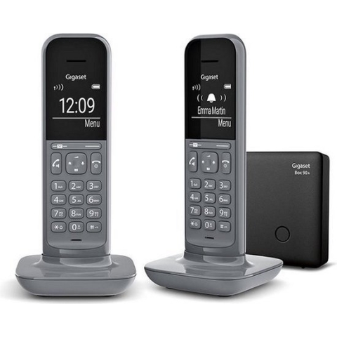 Gigaset CL390A - Duo Dect telefoon - Met antwoordapparaat - Ergonomisch design - duidelijk contrast - - Grijs