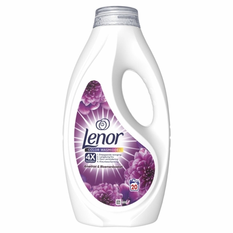 4x Lenor Vloeibaar Wasmiddel Amethist 20 Wasbeurten 900 ml