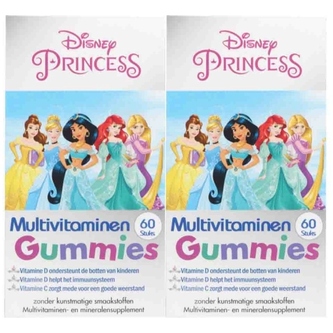 Gratis Verzending: 2x Disney Multivitamines Princes 60 gummies