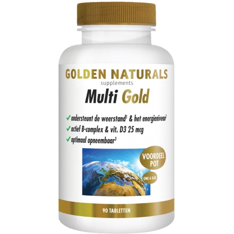 Gratis Verzending: 2x Golden Naturals Multi Gold 90 tabletten