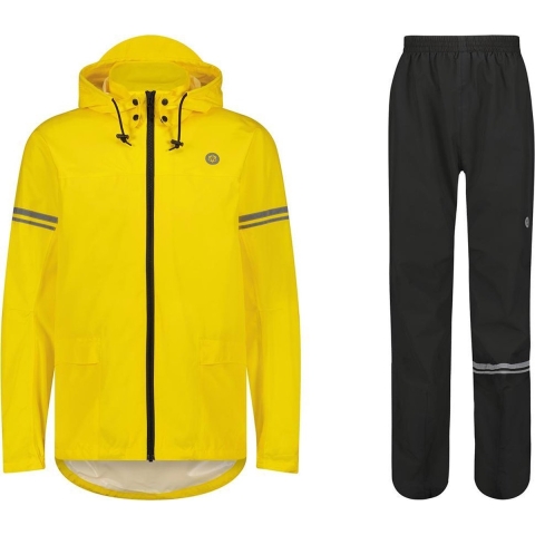 AGU Original Regenpak Essential - Geel Zwart - XXL - Waterdicht