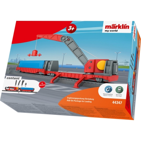 Märklin World 44347 H0 uitbreidingsset laden met kraanwagen