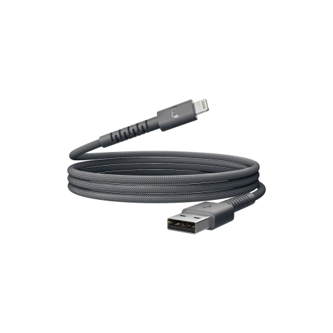 Fresh 'n Rebel Flexwave Sillicon Braided Usb-a Naar Lightning Usb-kabel 70 Cm Storm Grey