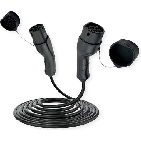 ROLINE Auto oplaadkabel Type2, 3-fase, 480VAC (3P+N+E), 16 A, 11 kW, 3 m